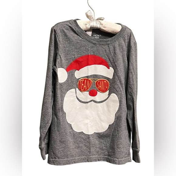 Boys Team Santa Grey Long Sleeve Shirt - Picture 1 of 5